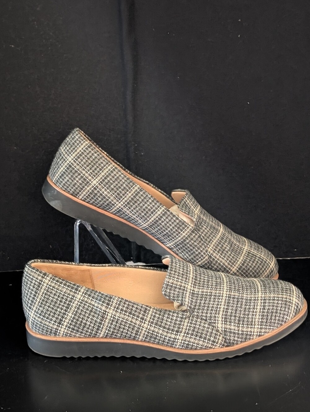 LifeStride Velocity 2.0 Zee Plaid Slip On Loafers Women’s 8.5W Shoes Preppy Chic